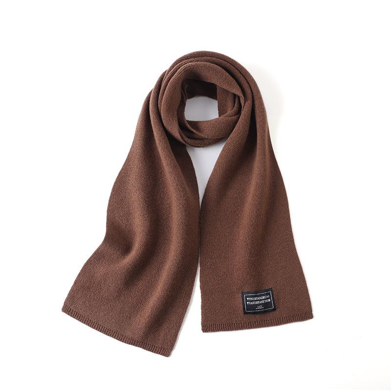 2025 New Small Wide Wool Scarf Solid Color Simple Versatile Shawl Fashion Autumn and Winter Warm Scarf