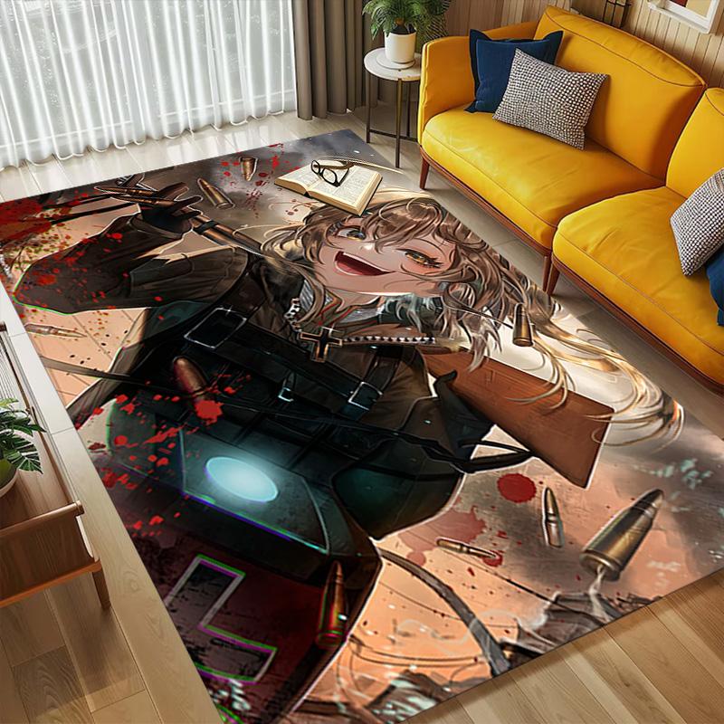 Warrior Girl Living Room Nonslip Area Rug Soft Carpet For Bedroom Game Playroom Sofa Office Home Decor Doormat Christmas Gift C926548