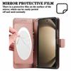 Кожаный чехол-книжка с зеркалом и держателем для карт для Samsung Z Fold 6/7, Crossbody