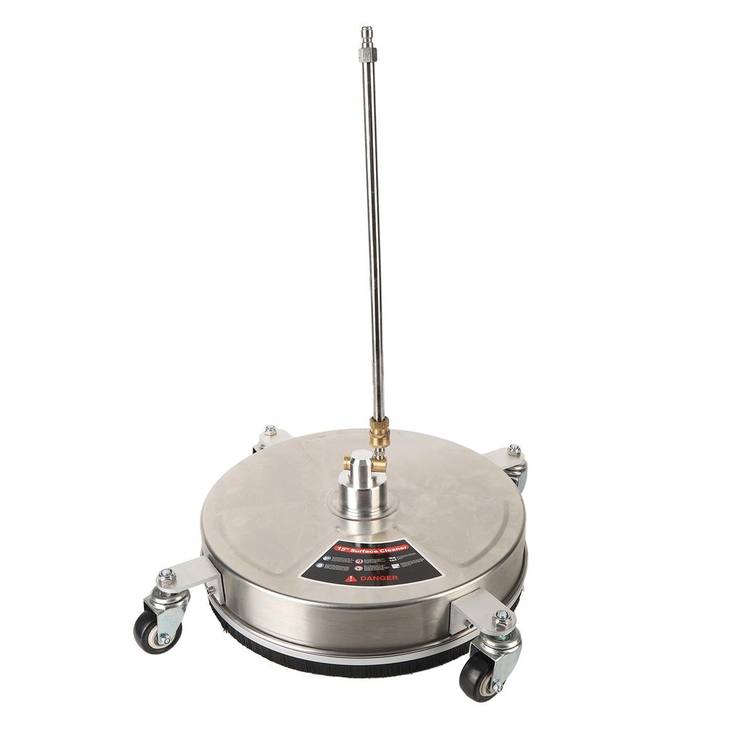 15-дюймовый очиститель высокого давления для поверхностей, профессиональный очиститель поверхностей 4000 фунтов на квадратный дюйм с 4 колесами 1/4 дюйма