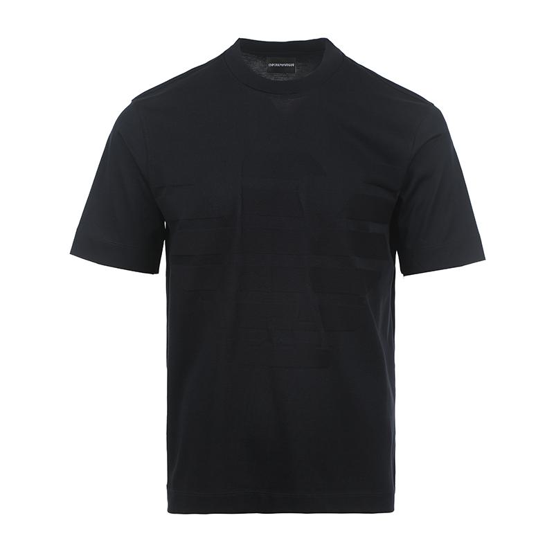 Emporio Armani Мужская футболка с принтом орла SS25, с круглым вырезом, с коротким рукавом, Топы, Темно-синий EM000943-AF10762-FB232