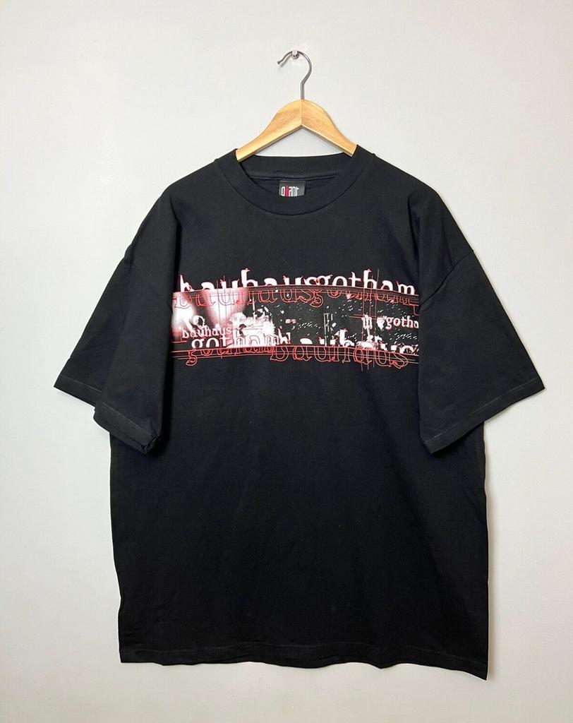 Vintage 90s BAUHAUS Peter Murphy Gotham Rock Band T Shirt XL Black Unisex T-Shirt