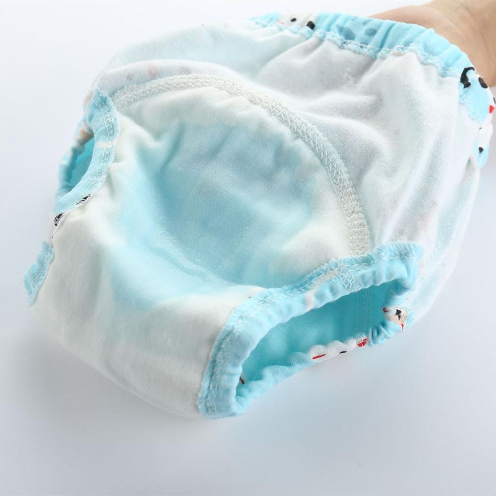 5PC Cartoon Printed Breathable Baby Reusable Diaper for Bedroom Nappy Shorts Training Pants