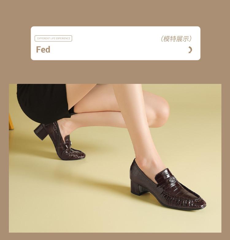 [First layer cowhide] 2026 New Retro Black Pleated Leather Shoes