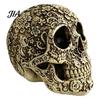 Halloween Tabletop Decorations Creative Skull Flowers Sculpture, Human Head Skeleton Statue, Collectible Figurine Gifts for Adults Home Decor,