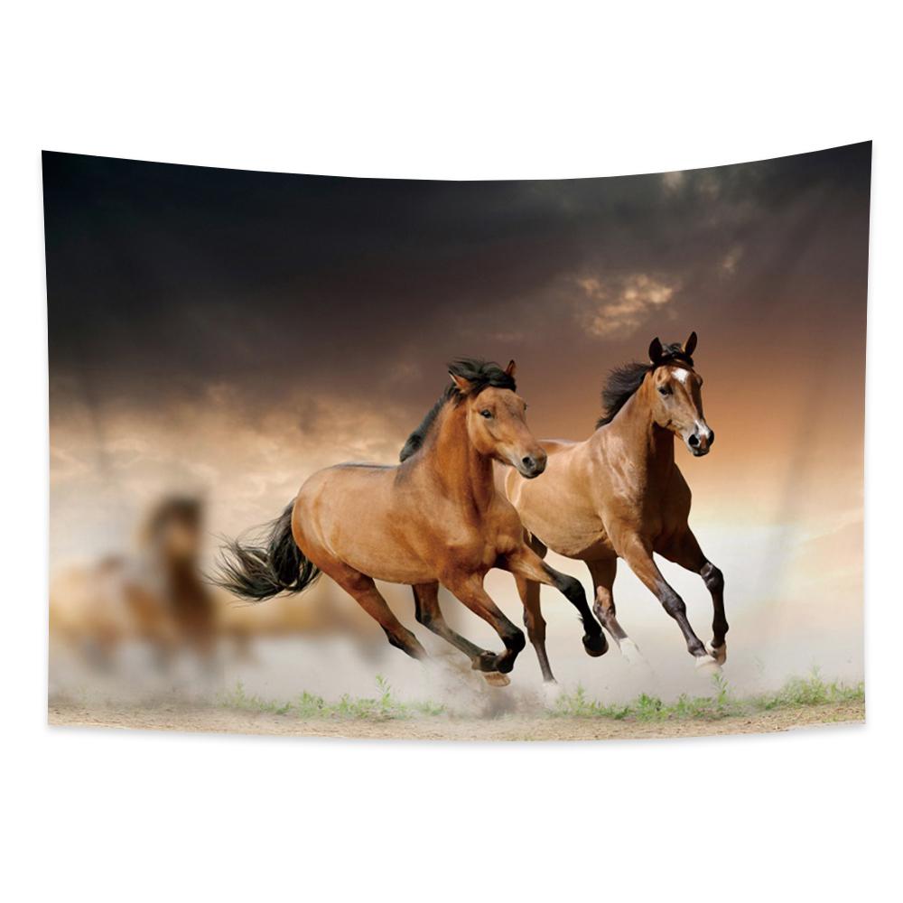 Серия «Скачущая лошадь» Гобелен Настенный хиппи Богемное украшение Гобелен Фон Ткань Гостиная Комната Домашний декор