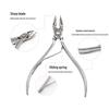 Профессиональный набор для ухода за ногтями из нержавеющей стали: Ножницы для кутикул, ножницы с зазубринами для вырезания бороздки под ногтями, маникюрные щипчики и кусачки