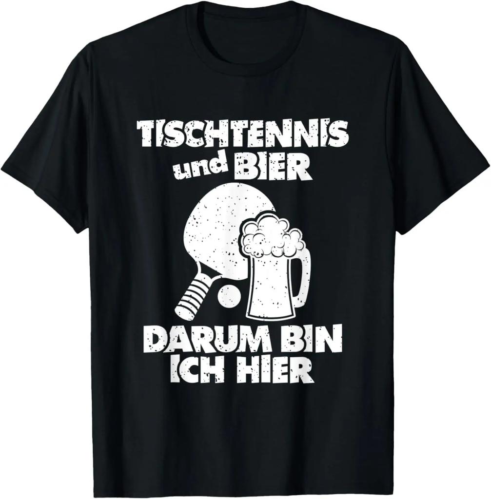 Funny Table Tennis Ping Pong Beer  T Shirts Cotton Graphic Streetwear Short Sleeve Birthday Gifts Summer Style Tshirt Camisetas