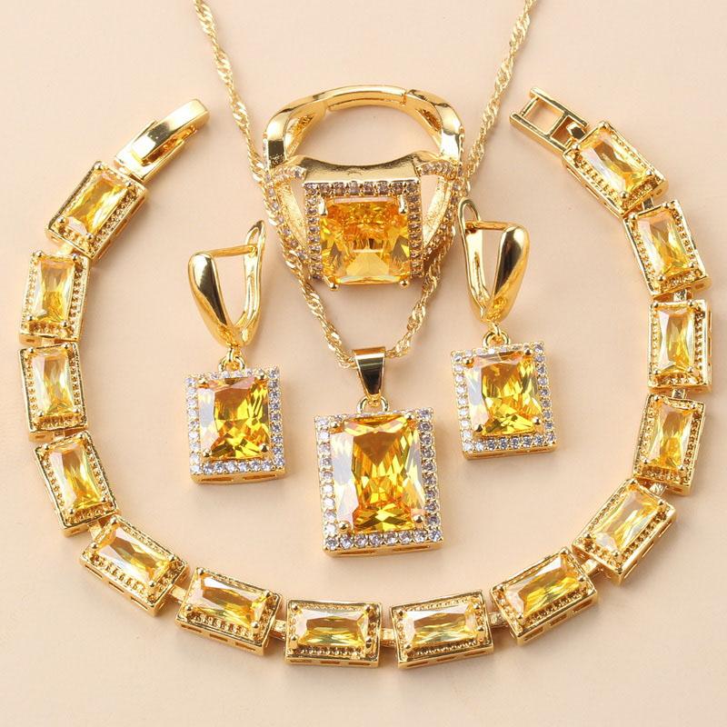 Африканский Позолоченный Браслет Браслет Кольцо Модные Зеленые Цирконы Наборы Ювелирных Изделий Ожерелье Клипсы Серьги Для Женщин Подарок