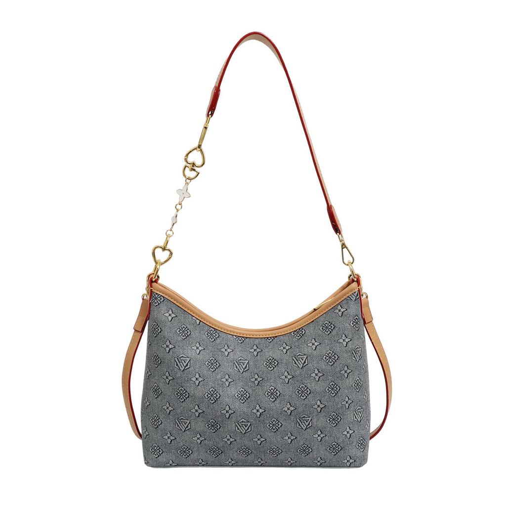 Осень 2025 Высококлассная европейская и американская модная сумка-тоут: Большая вместительность, Повседневная сумка под мышку для поездок на работу, На одно плечо и через плечо.