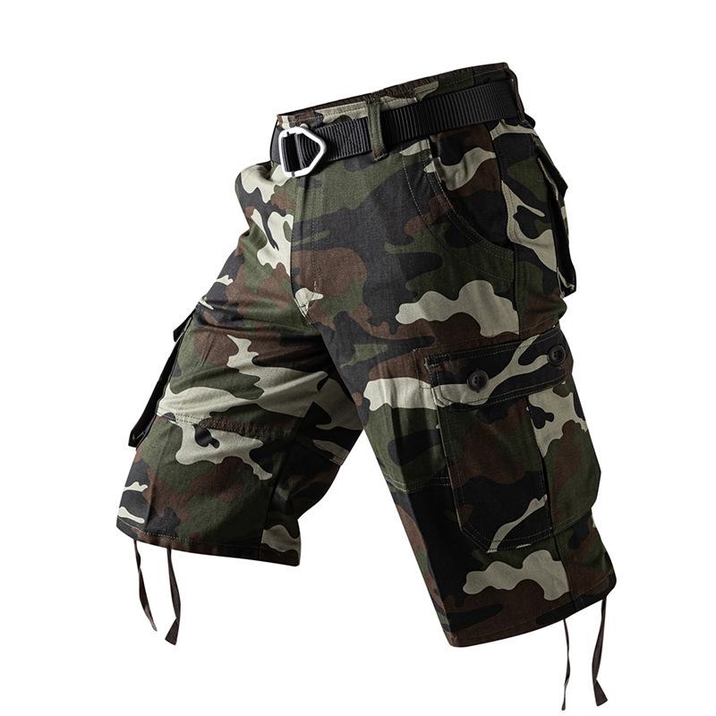 Cozy Up Cargo Short for Men Relaxed Fit Camo Hiking Work Cotton Casual Shorts with Pockets