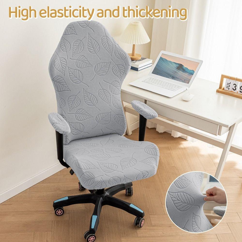 Dustproof Armchair Slipcover Jacquard Pattern Elastic Seat Cover Office Seat Cover  Computer Room