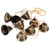 Hanging Bells String Handicrafts Decorative String of 9 Iron Vintage Christmas Bells for Home