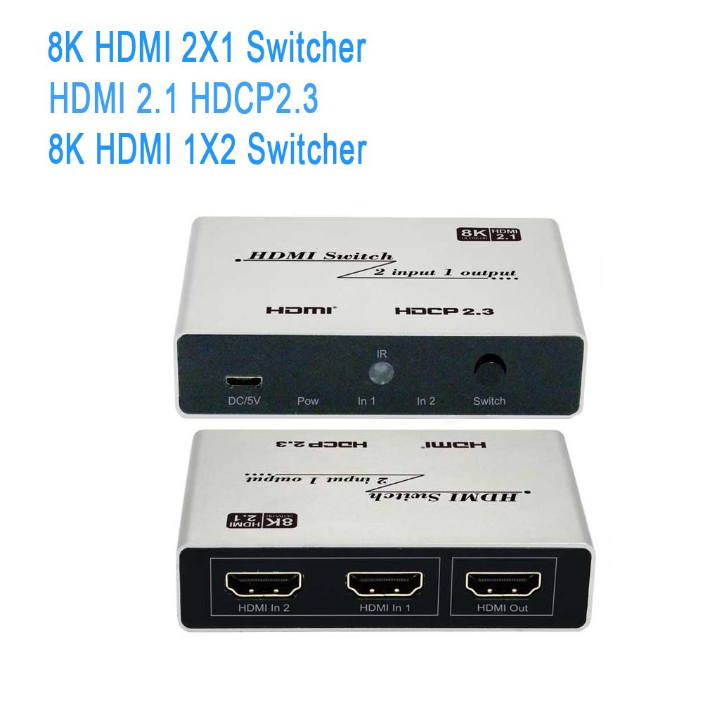 Original Factory 8K Hdmi Switch 3X1 DP Hdmi Kvm Switch Hdmi 2.1 Switch 8K Bi-Directional Splitter 2 in 1 for 8K TV