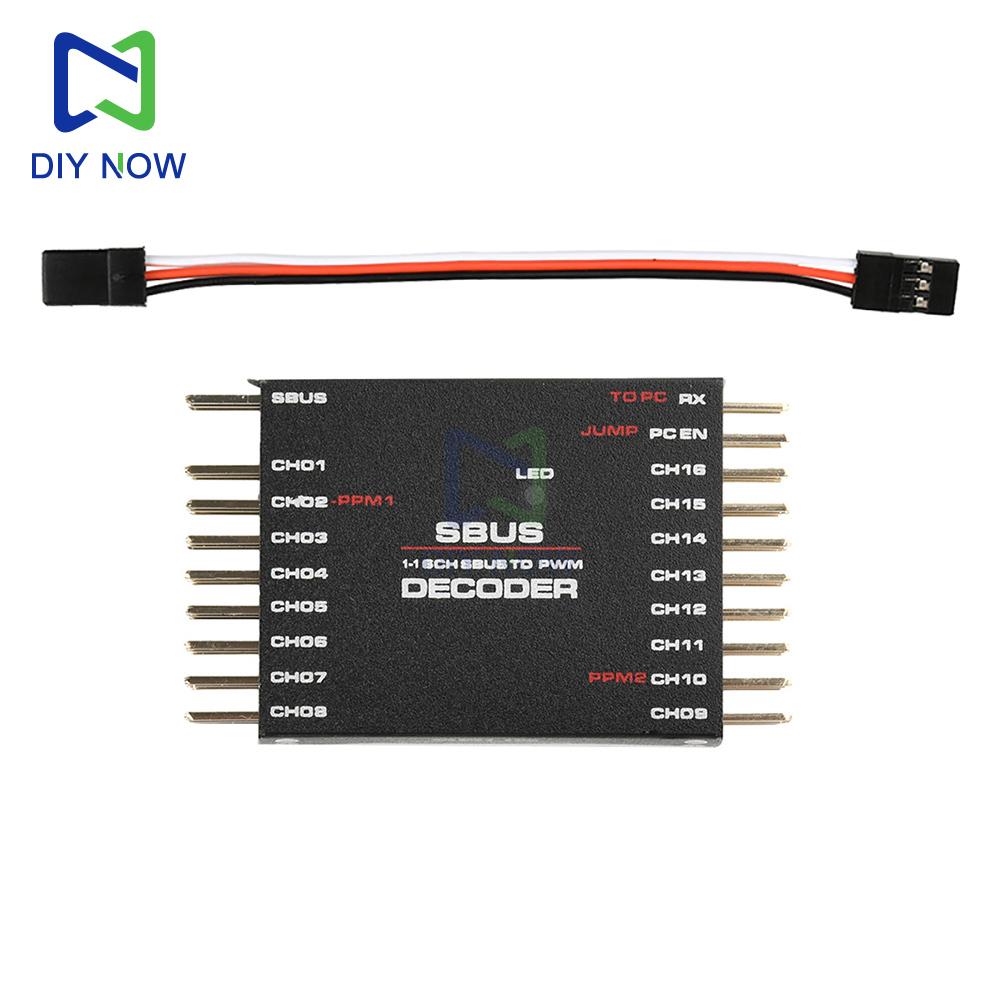 16-канальный ШИМ-преобразователь SBUS TO PWM/PPM декодер DIY адаптация к различным приемникам и полетным контроллерам двусторонний PPM