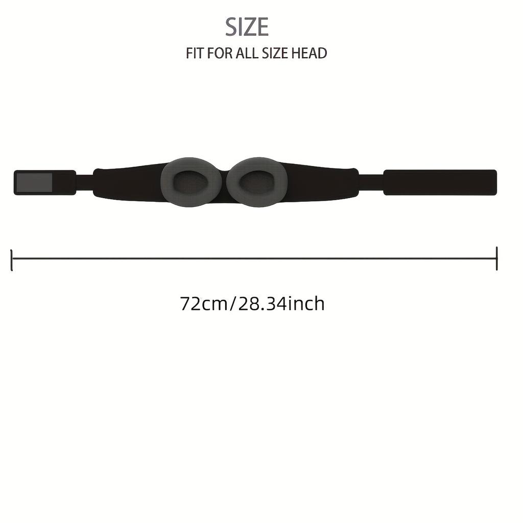 1pc Blockout Light Eye Mask For Sleeping, 3D Contoured Round Blindfold With Adjustable Strap For Nap Travel Night Shift