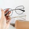 New Retro Cat Eye Glasses Frame Women Metal Casual Spectacles Eyewear Fashion Anti Blue Light Reading Glass Gradient