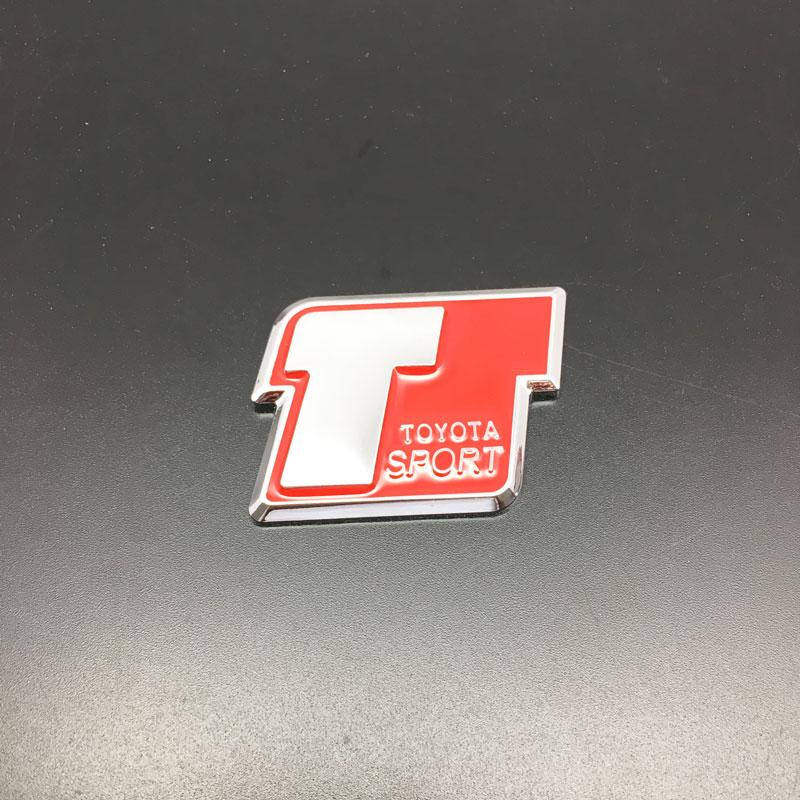 Car Styling T Sport Stickers Emblem Badge Rear Trunk Decals for Toyota Camry RAV4 Corolla Prado Tundra Highlander Hiace Venza KQ1
