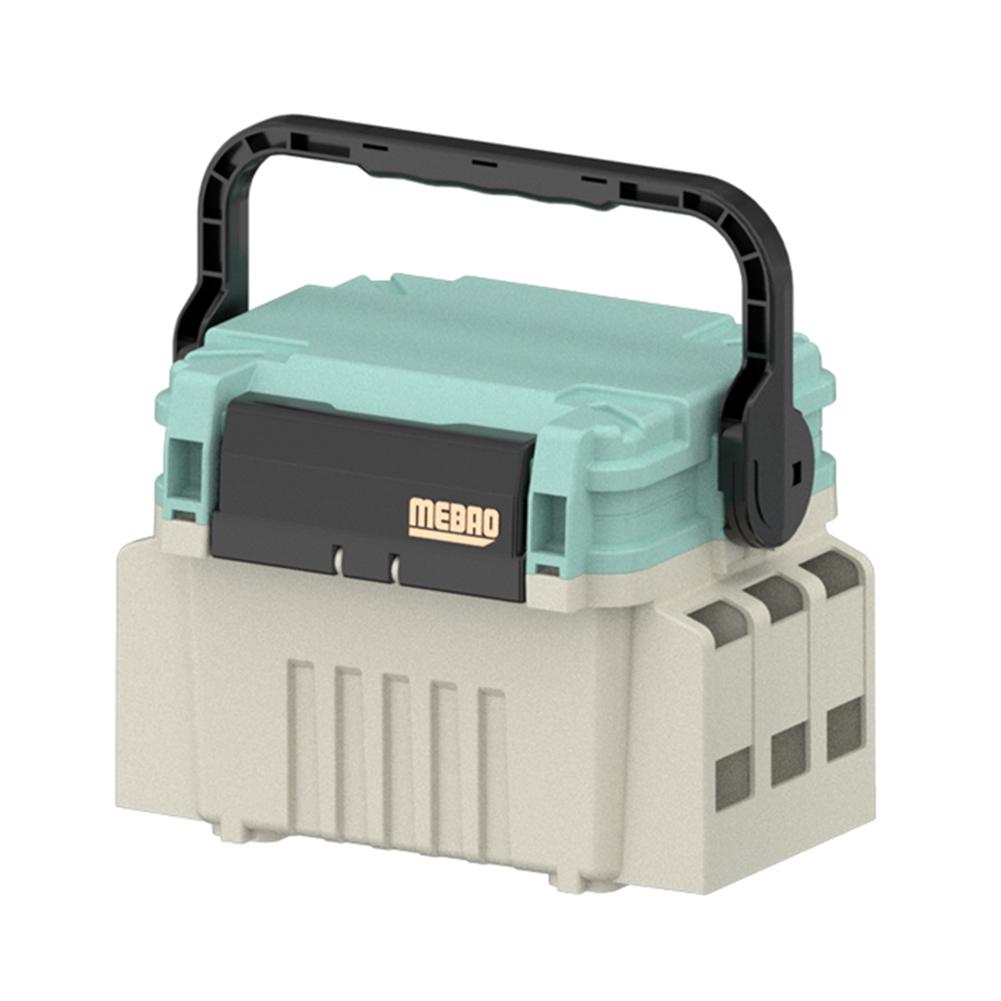 Double Layer Fishing Rod Reel Box with Handle Fishing Tool Storage Box Large Capacity Portable Multifunctional for Men Women