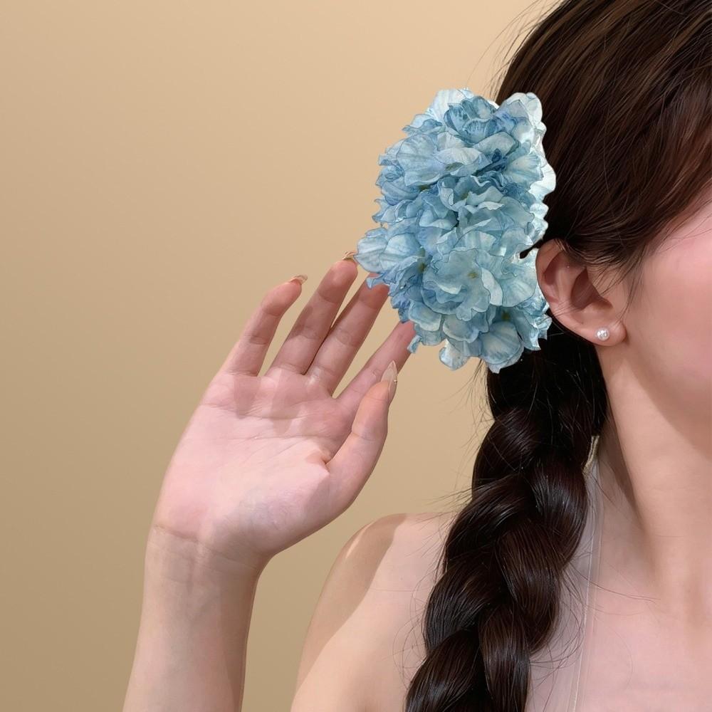 Vintage Beach Hair Claw Simulation Vacation Headwear Fashion Sweet Flower Duckbill Clip Travel