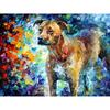 Полный круглый дрель Алмазная вышивка Цветная собака 5D DIY Алмазная картина Вышивка крестом Горный хрусталь