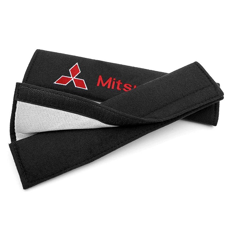 1/2pc Car Seat Belt Shoulder Pad Protective Cover Car Accessories For Mitsubishi Outlander Lancer 10 9 ASX RALLIART Eclipse L200