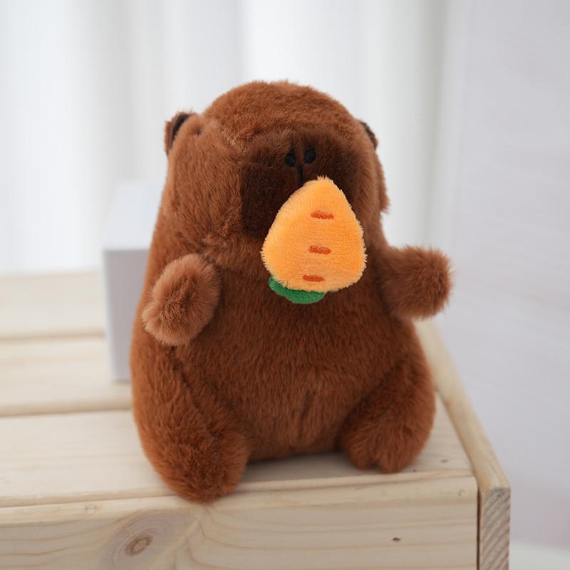 Adorable Capybara Plush Keychain Soft Cute Rodent Bag Charm For Animal Lovers
