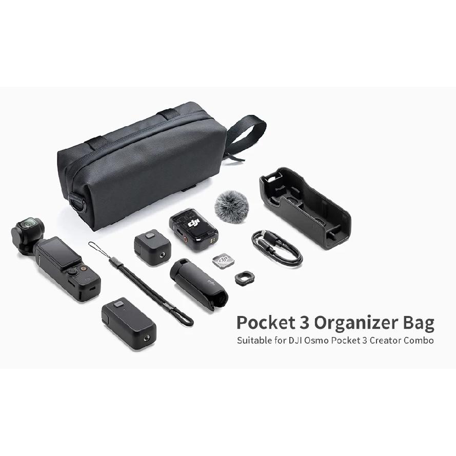 Portable Carrying Case for DJI Osmo Pocket 3/4 Multilayer Protective Storage Bag with Accessories Compartment