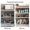 Ящик для хранения, компактный холодильник, кладовая, столешницы, кухонный прозрачный органайзер для хранения для домашнего использования