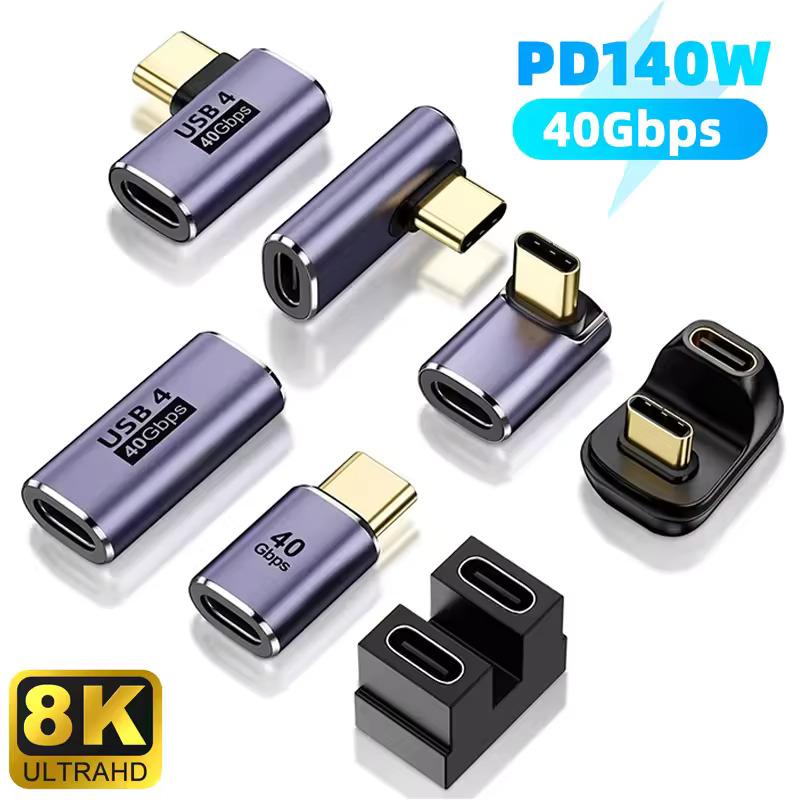 OTG-адаптер USB Type-C для Macbook, Конвертер быстрой зарядки под углом 91 градус, Male to Female, 111 Вт, 11 Гбит/с, PD, Передача данных