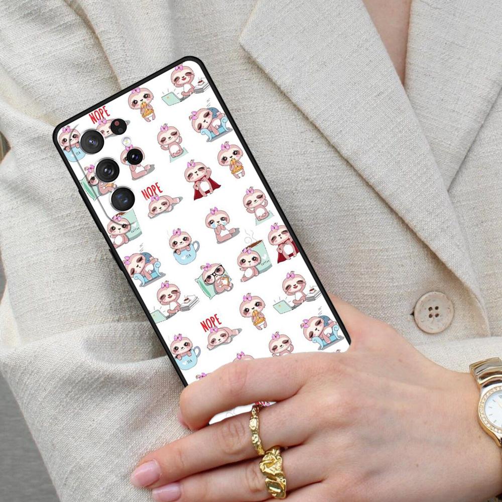 Baby Sloth Cell Phone Case for Samsung Galaxy S26 Ultra S25 S24 S23 S22 S21 S20 Note10 Cover