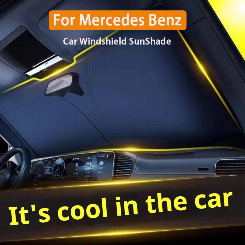Car Windshield Sunshades Cover for Mercedes Benz A C E S G Class CLA CLE GLB GLS GLC X167 W177 W205 W213 W222 Sun Protection