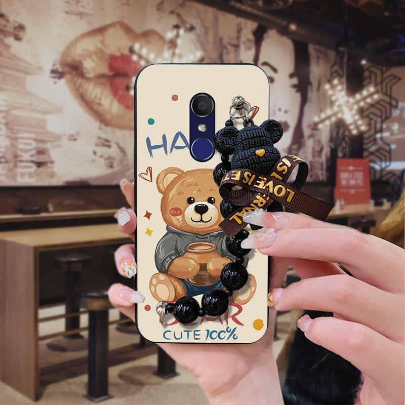 Молодежный мультяшный чехол для телефона Alcatel с теплоотводом и жемчужной подвеской