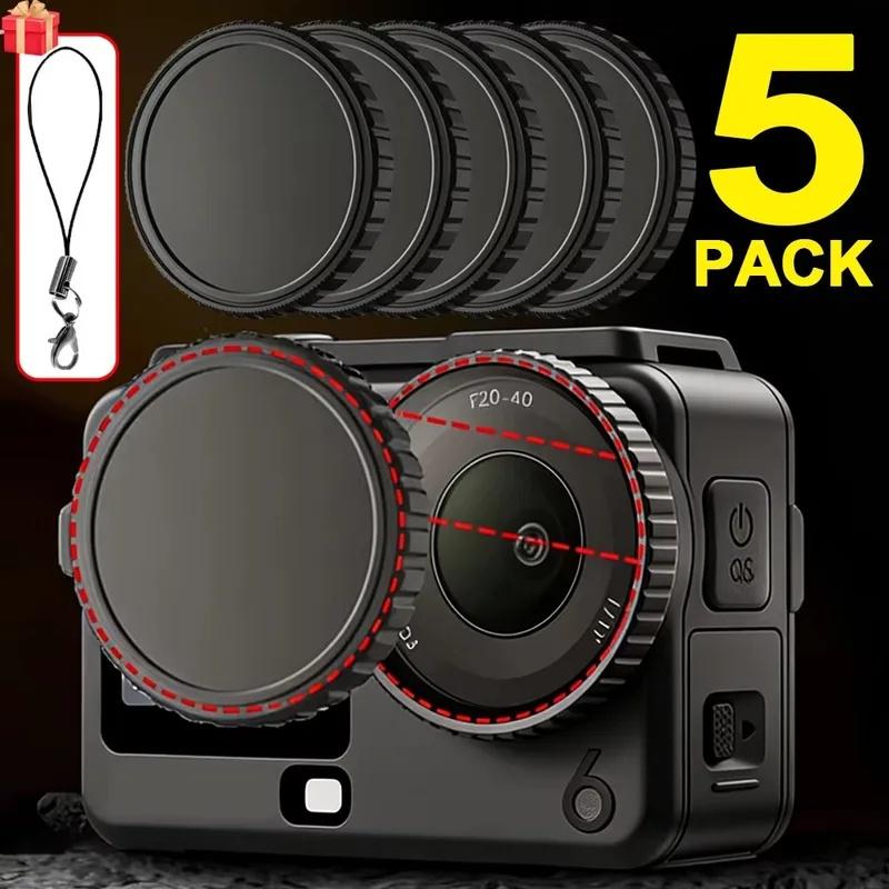 Silicone Camera Lens Caps 1-5Pcs Anti-Scratch Dustproof Shockproof Protector for DJI Osmo Action 6 Action Camera Accessories