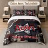 Custom Bedding Set Korn Pattern, Print Name Text 1 Duvet Cover plus 2 Pillowcases Home Textile