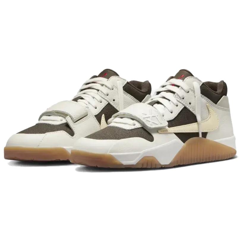 Travis Scott x Air Jordan Jordan Jumpman Jack TR Парус Унисекс Кроссовки Кремовый Муслин Темно-Мокко FZ8117-100