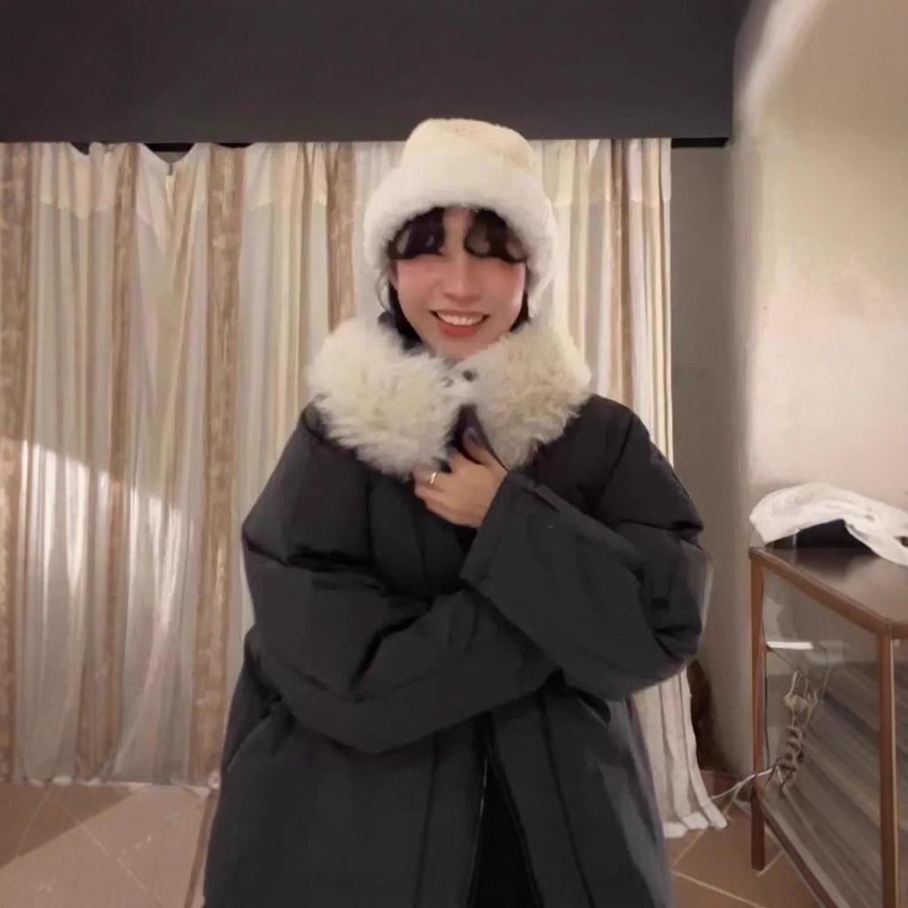 Now, Korean niche Ve * so down jacket drawstring waist pie overcomes medium and long thermal jacket fur collar removable