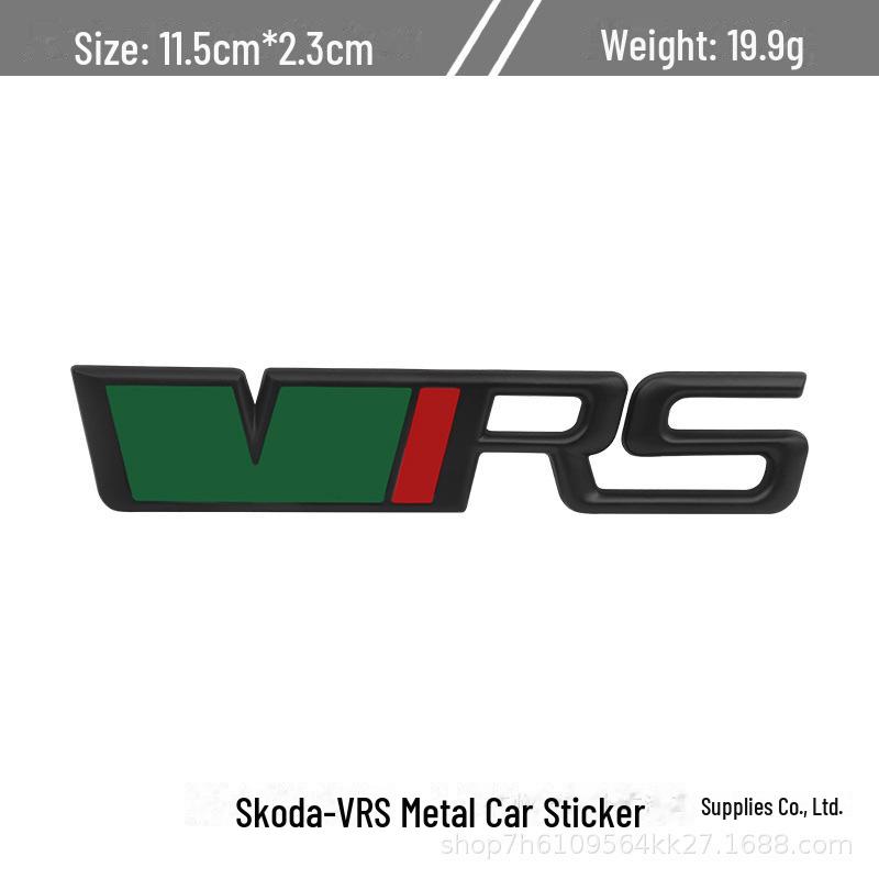 Compatible with Volkswagen Skoda Octavia/Fabia RS: VRS Grille/Fender/Metal Tail Logo and Body Sticker