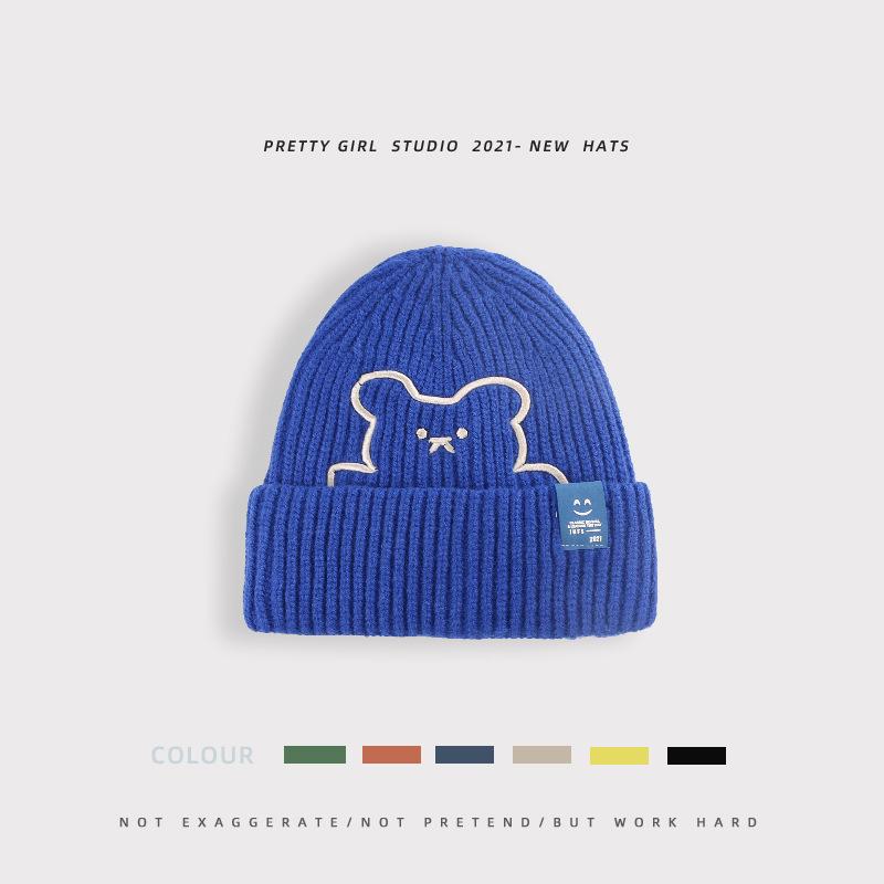 Cute wool hat female warm and cold ear protector cold hat student travel head hat male