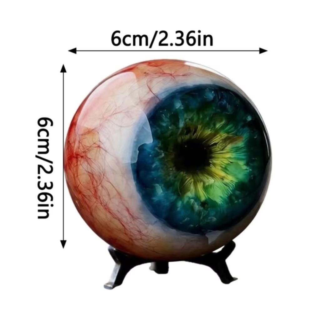6cm Realistic Eyeball Resin Ornament with Base Creepy Eye Ball Decoration