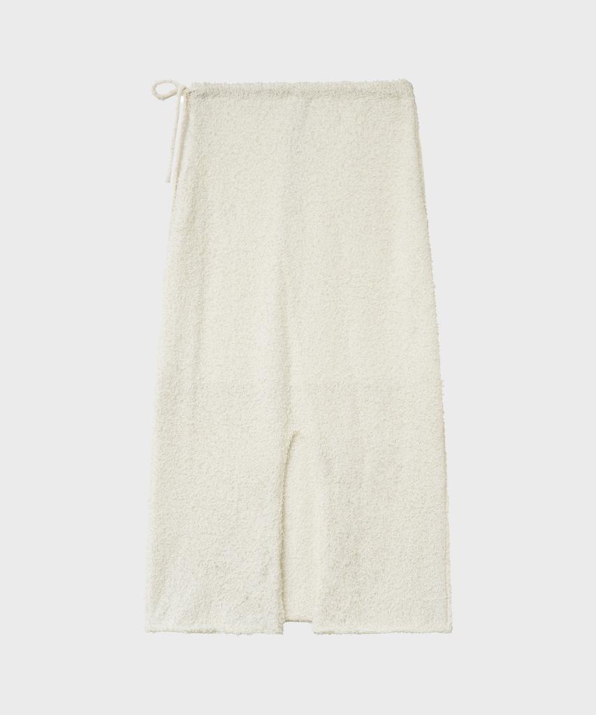 Noir For Woman Feathery Long Knit Skirt (Cream)
