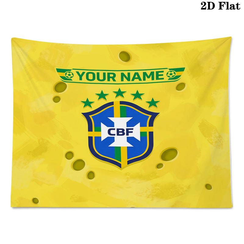 Custom Name Brazil2 Printed Tapestry – Wall Hanging for Bedrooms, Dorms, and Home Decor