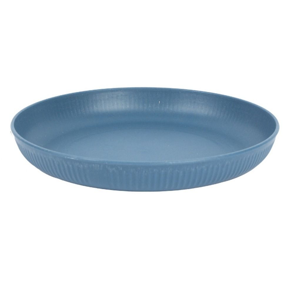 Круглый вертикальный узор, тарелка для еды из пшеничной соломы, интегрированный формовочный пластиковый поднос для фруктов, детский