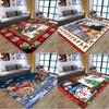Christmas Poinsettia Snowman Carpet for Living Room Home Decor Sofa Table Large Area Rugs Bedroom Bedside Floormat Entrance Mat
