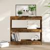 VidaXL Bookcase-Room Divider Smoked Oak 80x30x72 Cm