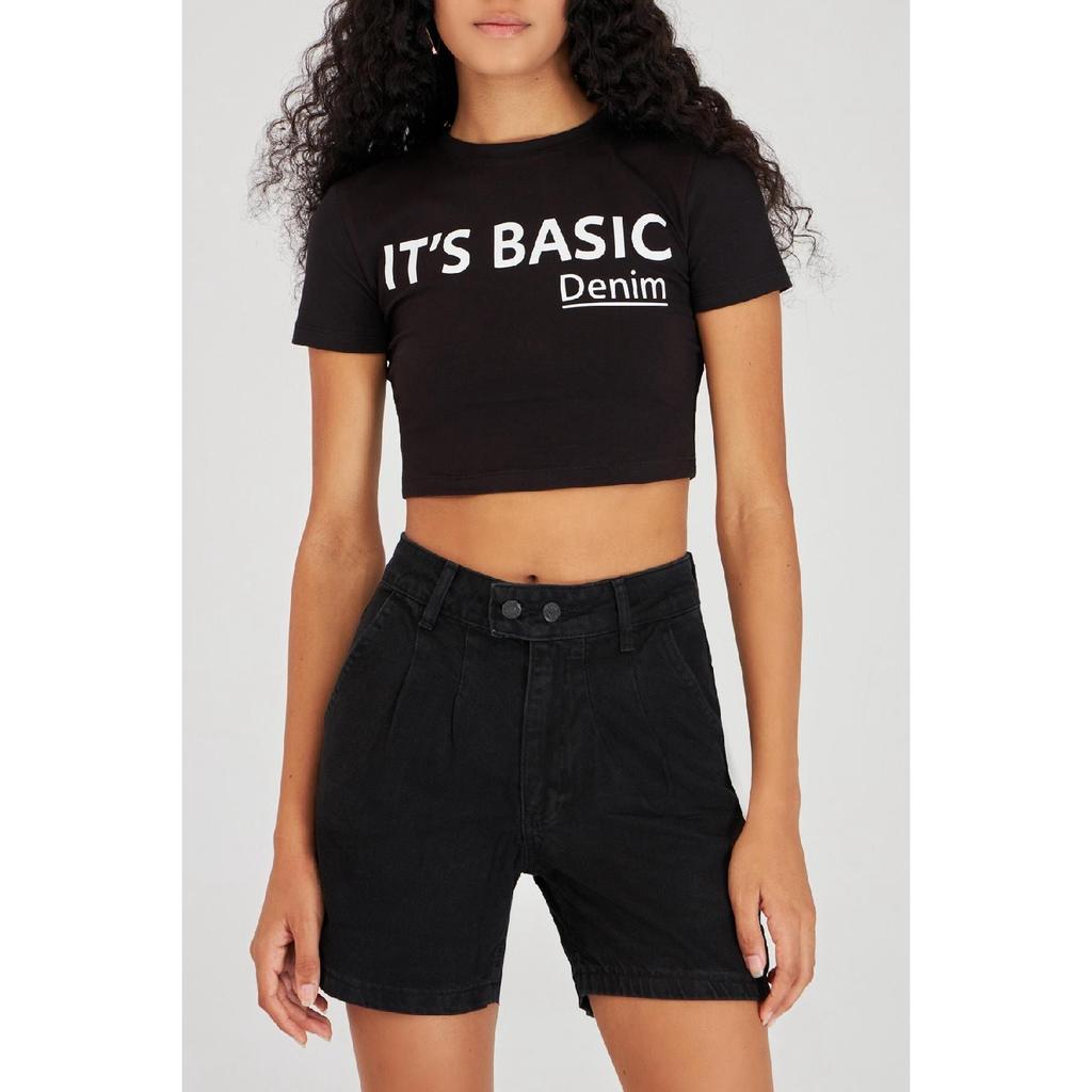 Женские джинсовые шорты Jean Stone Color с высокой талией