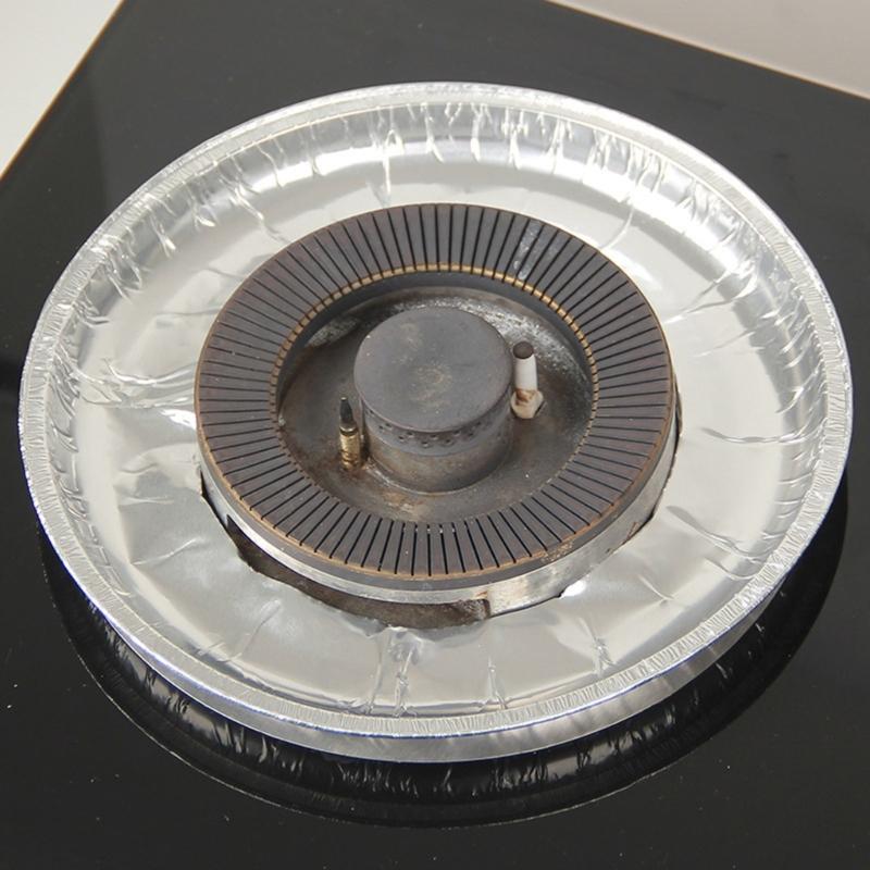 Набор из 10 жестяных вкладышей для плиты, маслостойкие крышки, вкладыши для газовой плиты, для газовых горелок, обеспечивающие чистую среду для приготовления пищи