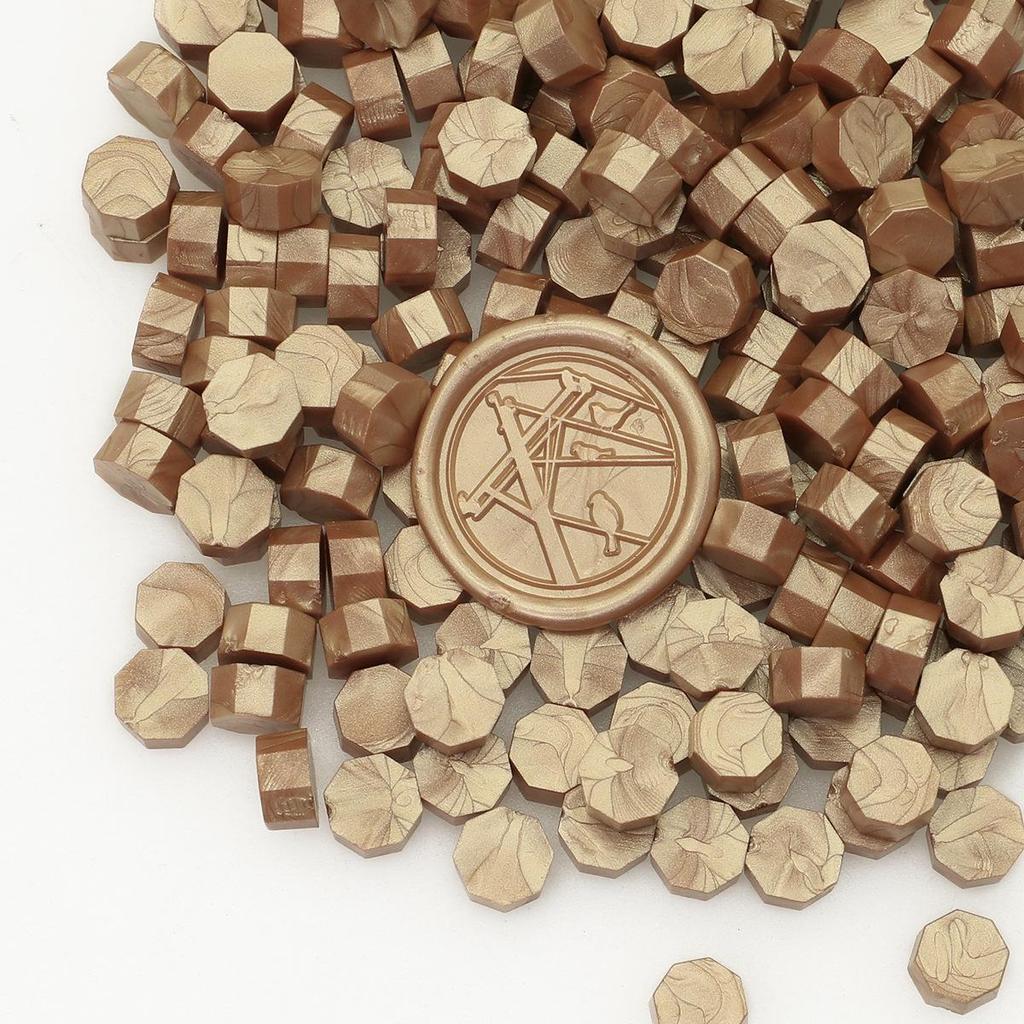 Octagonal Sealing Wax Beads for Envelopes & Wedding Invitations - Stick Bottle & Tools Included