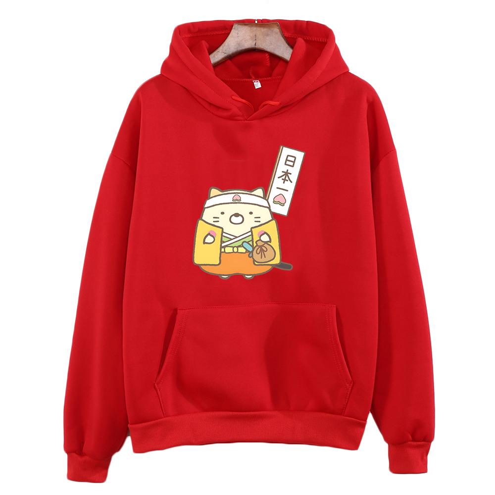 Sumikko Gurashi Cat толстовки японские модные толстовки для девочек повседневные женские/мужские пуловеры с длинными рукавами мультяшная эстетичная толстовка