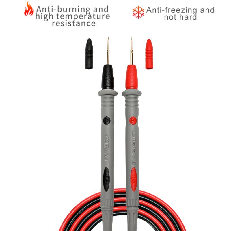 Универсальный цифровой мультиметр с тонким наконечником 1000 В 20 А, многометровый тестовый провод, тестер-ручка